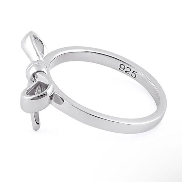 Sterling Silver Bow Ring New - Picture 4 of 4